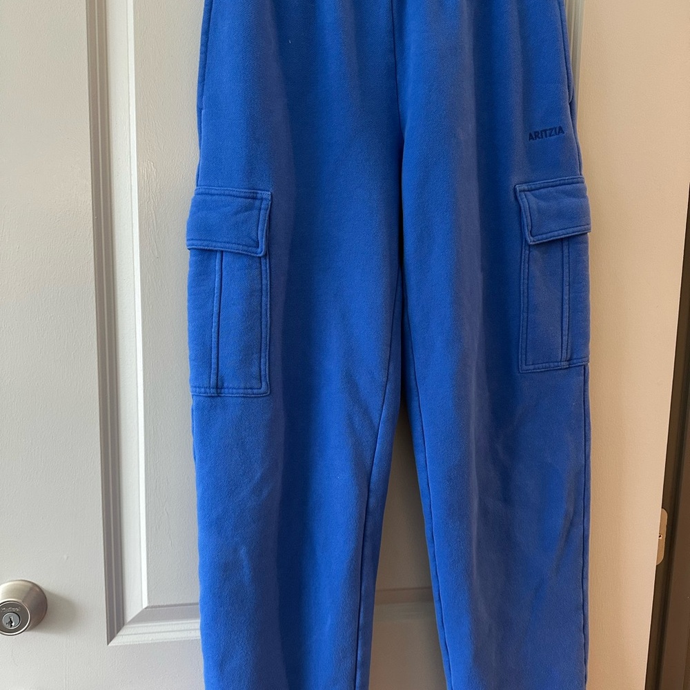 Blue Cargo Sweatpants